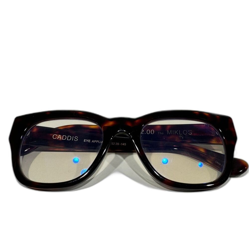 Caddis Miklos Reading Glasses Blue Light Tortoise 2.00 52 20-145 Unisex Frame